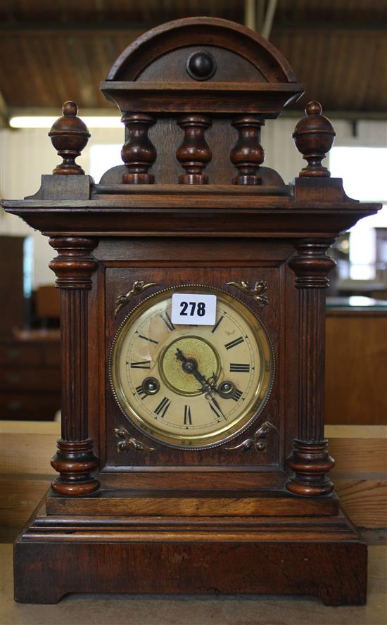 Edwardian walnut clock